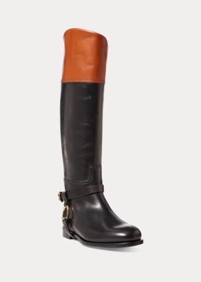 Ralph Lauren Sade Burnished Calfskin Støvler Dame Danmark (WZXOB6451)